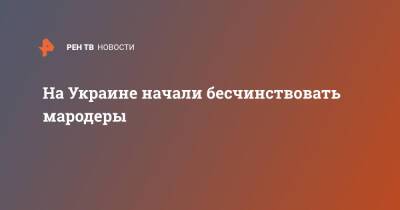 На Украине начали бесчинствовать мародеры