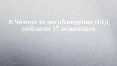 В Челнах за несоблюдение ПДД поймали 17 пешеходов