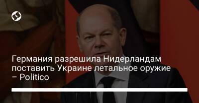 Германия разрешила Нидерландам поставить Украине летальное оружие – Politico