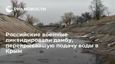 Аксенов: ВС России ликвидировали украинскую дамбу, перекрывавшую подачу воды в Крым