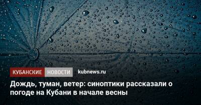 Дождь, туман, ветер: синоптики рассказали о погоде на Кубани в начале весны