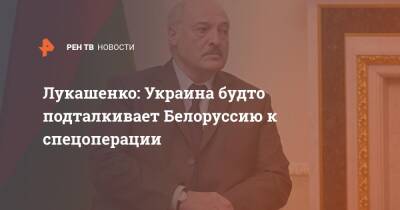 Лукашенко: Украина будто подталкивает Белоруссию к спецоперации