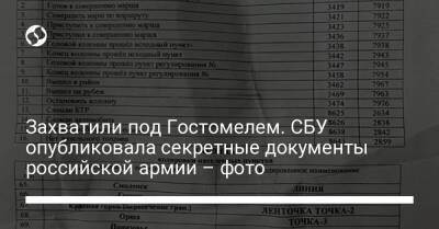 Захватили под Гостомелем. СБУ опубликовала секретные документы российской армии – фото