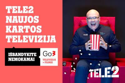 Предложение телевидения «Go3» от «Tele2»: 1 месяц бесплатных фильмов, сериалов и других развлечений без обязательств - obzor.lt