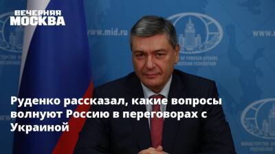 Руденко рассказал, какие вопросы волнуют Россию в переговорах с Украиной