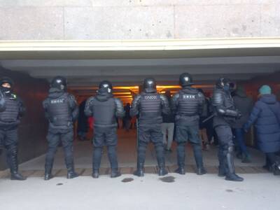 В Петербурге силовики перекрыли вход к Гостиному двору, где проходила протестная акция (фото)
