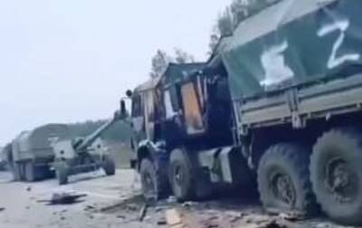 ВСУ на Киевщине разбили колонну вражеской техники