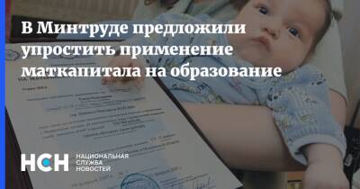В Минтруде предложили упростить применение маткапитала на образование - nsn.fm - Россия