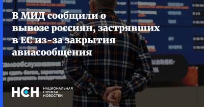 В МИД сообщили о вывозе россиян, застрявших в ЕС из-за закрытия авиасообщения