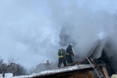 В Курске сгорел жилой дом на 2-ой Силикатной улице