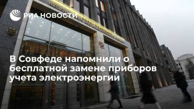 В Совете Федерации напомнили о бесплатной замене приборов учета электроэнергии для граждан