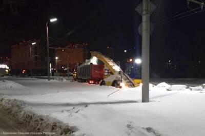 В ночь на 3 февраля с улиц Рязани вывезли 4300 кубометров снега