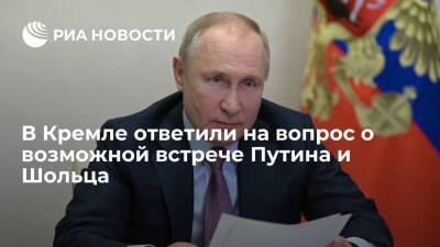 Песков: встреча Путина с канцлером ФРГ Шольцем есть на повестке дня, но точных сроков нет
