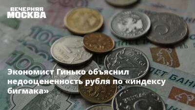 Экономист Гинько объяснил недооцененность рубля по «индексу бигмака»
