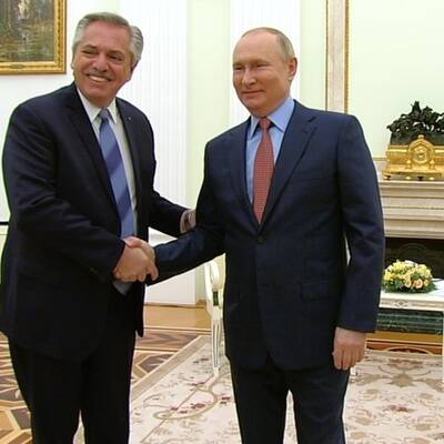 Путин и его аргентинский коллега Альберто Фернандес начали переговоры в Кремле