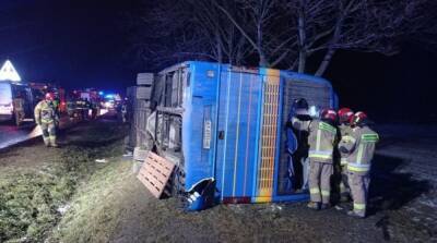 Украинский автобус попал в ДТП в Польше