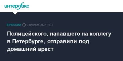 Полицейского, напавшего на коллегу в Петербурге, отправили под домашний арест