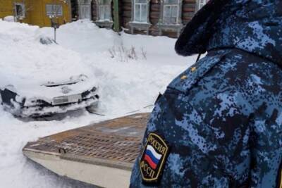 Житель Ярославской области пытался спрятать авто от приставов в сугробе