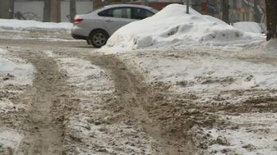 Участок дороги на проспекте Победы нуждается в очистке от снега