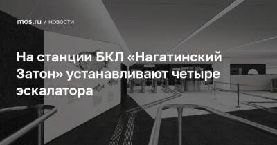 На станции БКЛ «Нагатинский Затон» устанавливают четыре эскалатора - mos.ru - Москва