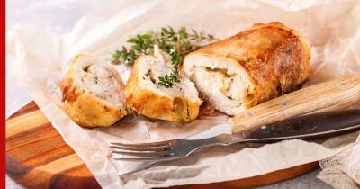 Праздничная кухня: куриные рулетики с сырной начинкой