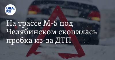 На трассе М-5 под Челябинском скопилась пробка из-за ДТП. Фото