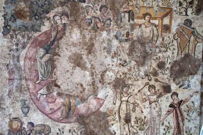 Археологи обнаружили руины виллы 6-го века с необычной мозаикой (Фото)