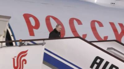Прилёт Путина в Пекин на открытие Олимпиады-2022 — видео