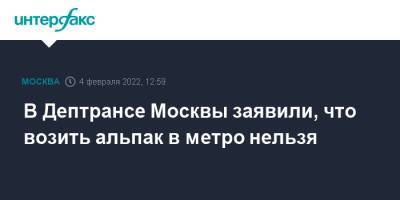 В Дептрансе Москвы заявили, что возить альпак в метро нельзя