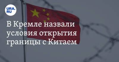 В Кремле назвали условия открытия границы с Китаем