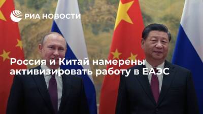Россия и Китай намерены активизировать работу в ЕАЭС и инициативы "Один пояс, один путь"
