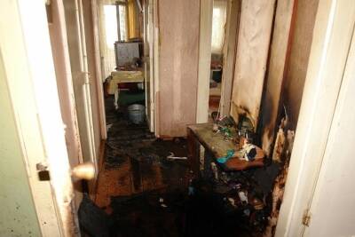 В Ермиши Рязанской области загорелась квартира в двухэтажке