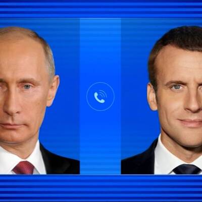 Путин и Макрон в третий раз за неделю провели телефонный разговор