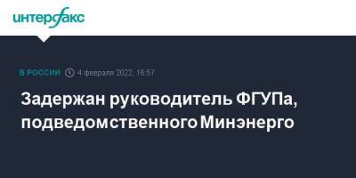 Задержан руководитель ФГУПа, подведомственного Минэнерго