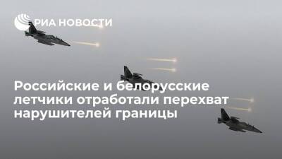 Российские и белорусские летчики отработали перехват нарушителей границы и воздушный бой