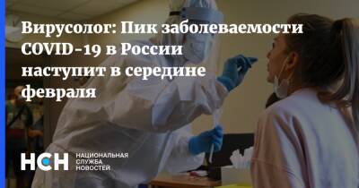 Вирусолог: Пик заболеваемости COVID-19 в России наступит в середине февраля