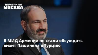 В МИД Армении не стали обсуждать визит Пашиняна в Турцию