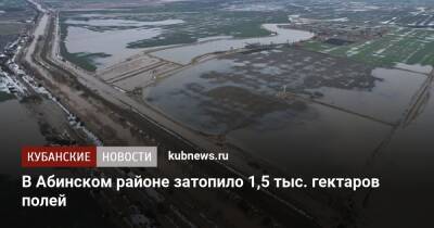 В Абинском районе затопило 1,5 тыс. гектаров полей