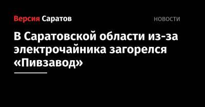 В Саратовской области из-за электрочайника загорелся «Пивзавод»