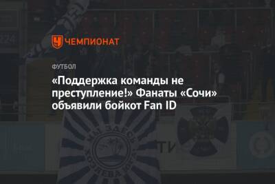 «Поддержка команды не преступление!» Фанаты «Сочи» объявили бойкот Fan ID