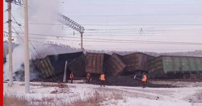 Вагон с углем сошел с рельсов на участке в Иркутской области