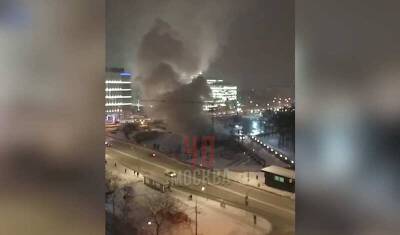 В Москве на стройке станции метро «Новаторская» случился пожар