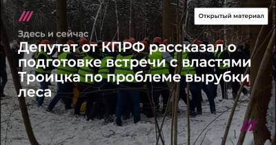 Депутат от КПРФ рассказал о подготовке встречи с властями Троицка по проблеме вырубки леса