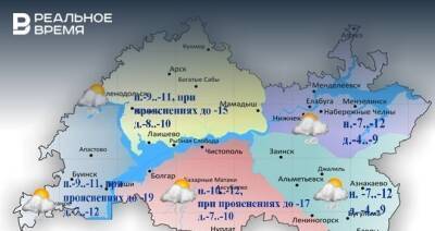 Сегодня в Татарстане ожидается небольшой снег и до -9 градусов