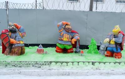 Курганские заключенные устроили соревнования по лепке снежных фигур