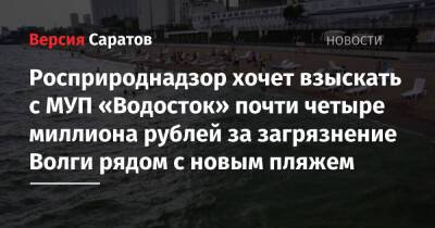 Росприроднадзор хочет взыскать с МУП «Водосток» почти четыре миллиона рублей за загрязнение Волги рядом с новым пляжем