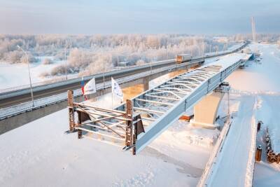 Строительство моста через Волхов в Киришах идет с опережением графика