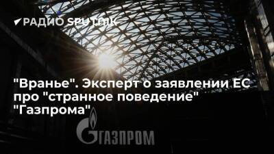 "Вранье". Эксперт о заявлении ЕС про "странное поведение" "Газпрома"