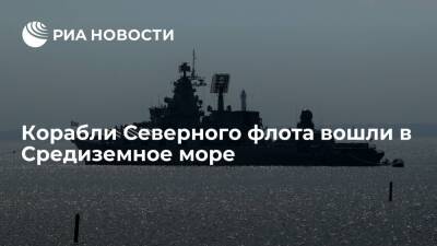 Крейсер, фрегат и большой противолодочный корабль Северного флота вошли в Средиземное море