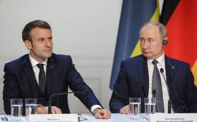 Песков: Главные темы разговора Путина и Макрона станут ситуация вокруг Украины и гарантии безопасности для России